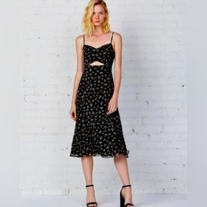 Bailey 44 Headwind Black Floral Cutout Dress sz 8